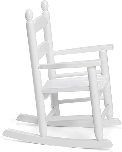 Miniatura 5 de Balancín de madera para niños, perfecto para interiores o exteriores, para todo tipo de clima, para jardín, césped, balcón, patio trasero y patio,