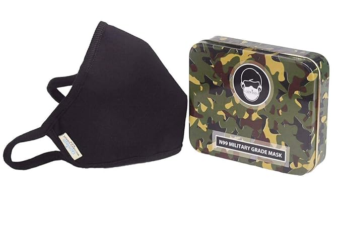 Advind Healthcare Military Grade N99 Washable Face Mask Without Valve - Black