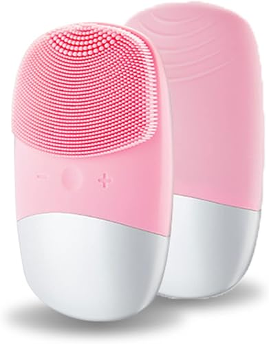 Cepillo de limpieza facial sónico y masajeador facial, limpiador facial de silicona impermeable recargable Kwulynn C recargable, limpiador facial