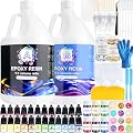Pmbqifay Epoxy Resin 2 Gallon Kit, Clear Resin Epoxy, Resin Kit - High-Gloss,No Bubbles, Not Yellowing, Self-Leveling Art Resin Casting Resin for DIY Art,Crafts,Jewelry,Table Top,Wood & Resin Molds
