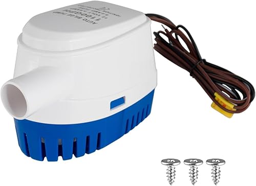 Miniatura 4 de Bomba de sentina automática para barcos de 12 V, 1100 GPH con interruptor de flotador, bomba de drenaje marina sumergible con salida de 1-18