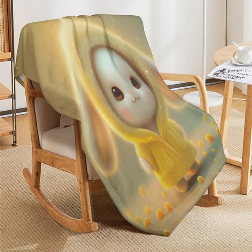 Couverture canapé lapin douce couverture chaude flannel lit voyage - 8