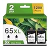65XL – Cartucho de tinta negro de repuesto para impresora HP Ink 65 HP65 XL para impresora 5000 5055 3755 3700 3772 3722 2600 2622 3752 2652 2655 2640 5052 5010 2 unidades
