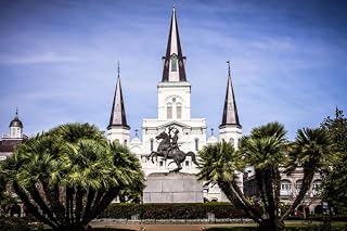 16x24 Inch Canvas Print: Cathedral Basilica of St Louis Picture, New Orleans Wall Art, Louisiana Gifts, Religious Home Decor, Church Photo, Bedroom Artwork, Print for Living Room, Office Decoration