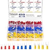 Tnisesm 610Pcs M4/M5/M6/M8 Fork Spade Connector Quick Splice Crimp Terminals Insulated Automotive Wi