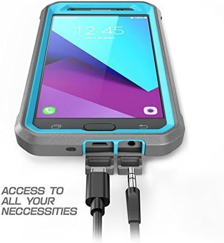 SUPCASE Unicorn Beetle Pro Series Case Designed for Galaxy J3 Emerge, Full-Body Rugged Holster Case with Built-in Screen Protector for Samsung Galaxy J3 Emerge (2017 Release) (Blue)