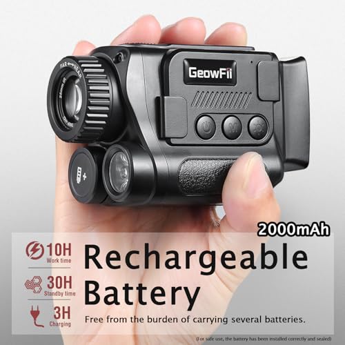Monoculaire vision nocturne rechargeable 2000mAh pour voir sans piles - 6
