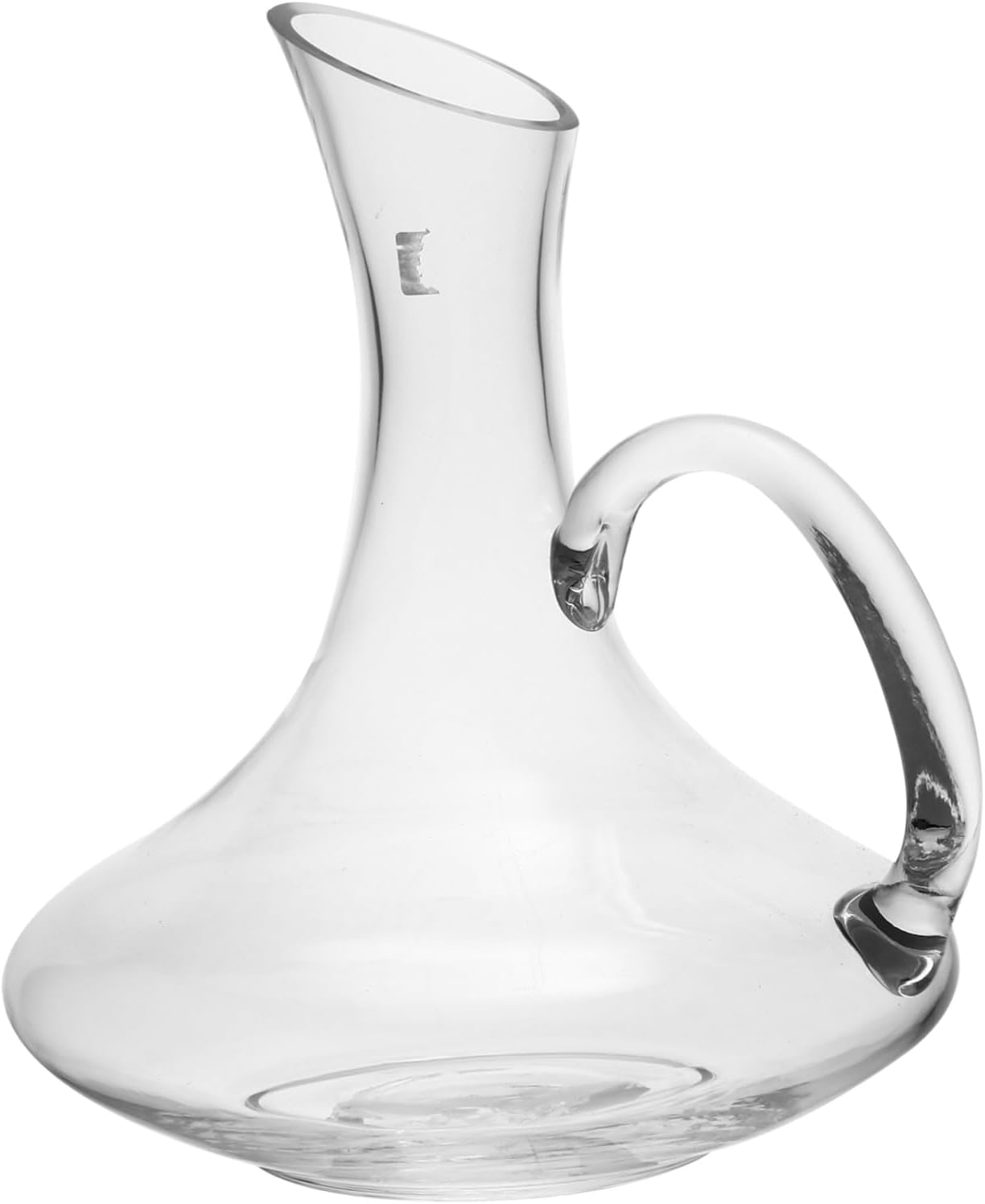 Garneck Glass Wine Decanter with Handle Transparent Creative Beverage Storage Container for Red Wine Aeration Easy Pouring Design for Home Bar Restaurant Use