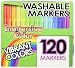 Immersive Color Washable Water Soluble Ink Markers Set (Box OF 120)