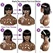 Rebasar Short Bob Wigs Human Hair 8 Inch Glueless Wear and Go Bob Wig With Bangs Human Hair Wigs for Black Women Brazilian Straight Hair No Lace Front Natural Black Wig