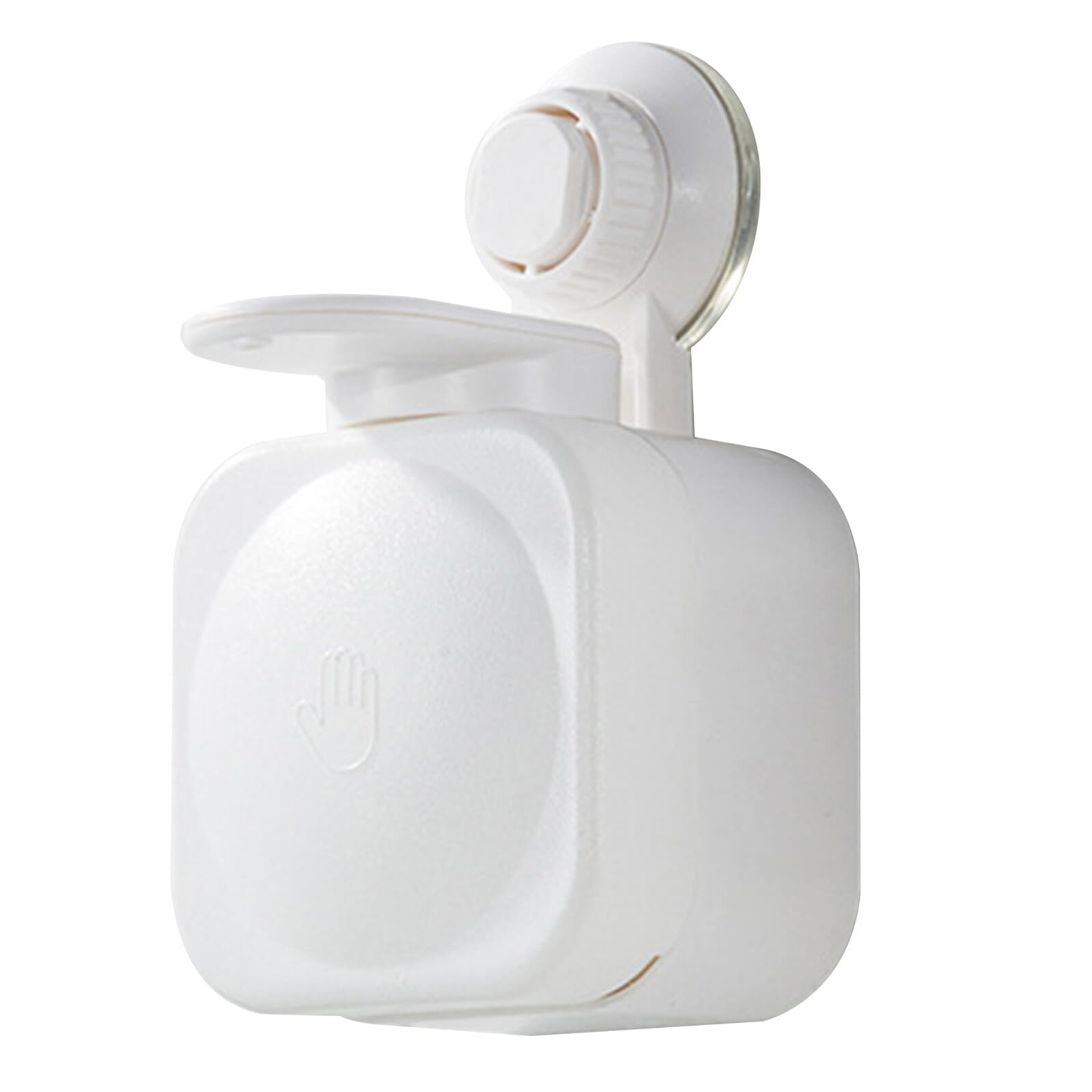 Dispenser di Sapone da Parete Bianco in Abs Ricaricabile per Doccia e Bagni Aspirazione senza Trapano Design Moderno Antiperdita e Non Si Blocca per Scuole e Ristoranti