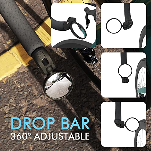 BriskMore 1 Pair Drop Bar Bike Mirror