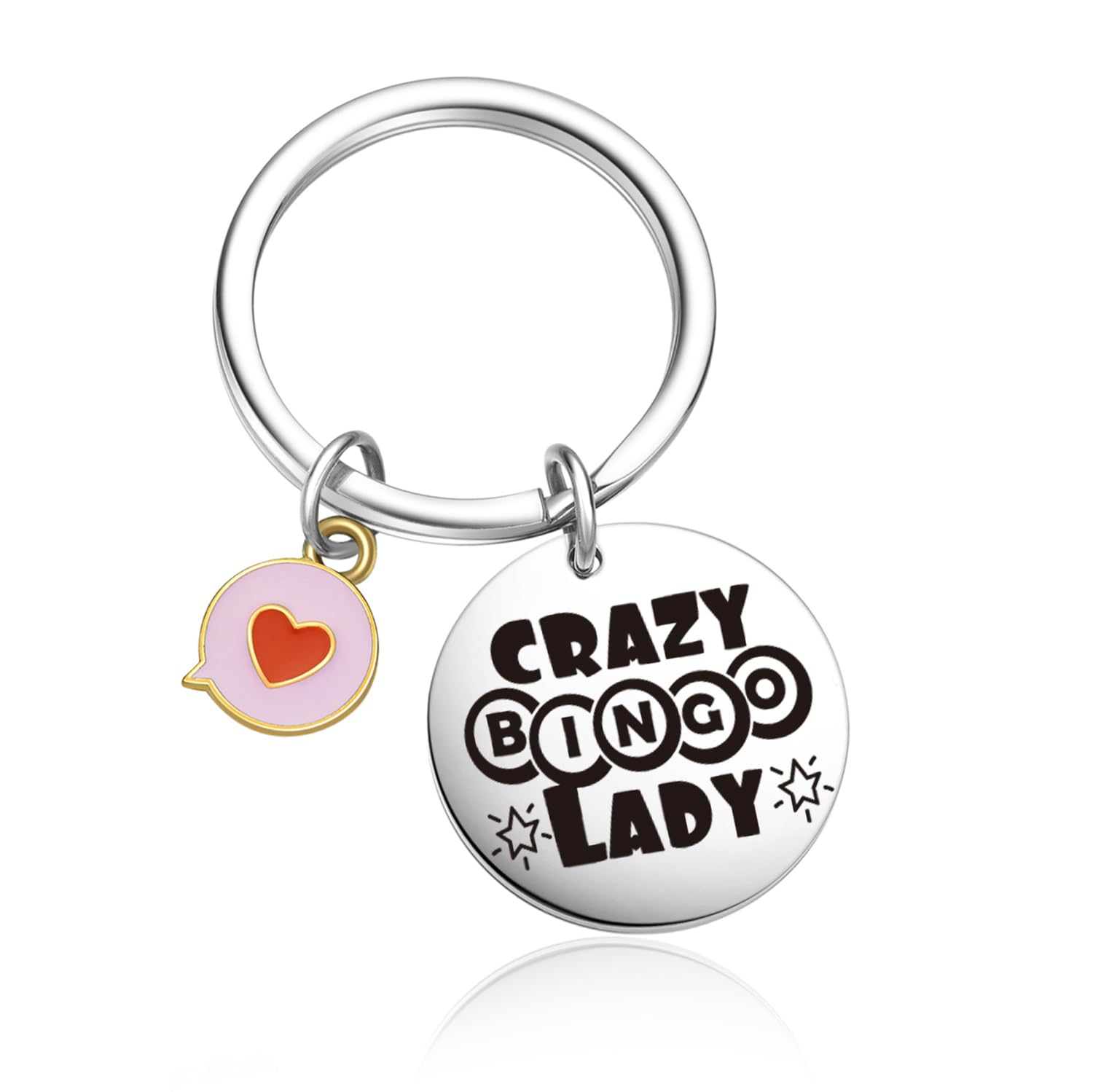 OWHOMS Bingo Stuff Keychain Gambling Gifts Bingo Player Birthday Keychain For Game Lover Jewelry