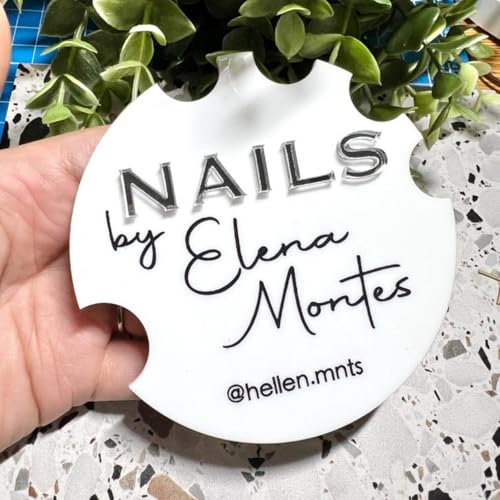Bandeja personalizada para fotos de uñas acrílica rosa miniatura 6