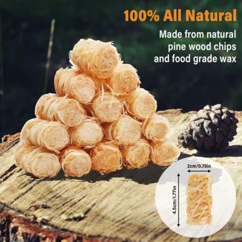HGD Natural Fire Starters - Waterproof & Odorless Charcoal Starters for Fireplace, Campfire, BBQ, Grill, Fire Pit, Wood & Pellet Stove, Chimney, Pizza Oven & Smoker - Indoor & Outdoor Use - Image 3