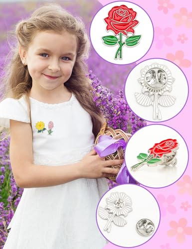Image of JUNEBRUSHS 36pcs Enamel Pins Bulk for Party Favors Women Girls Clothes Decor Accessories