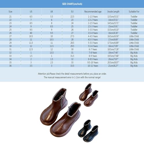 Girls Ankle Boots Kids Toddler Winter Classic British Style Dress Shoes Casual Shoes Vintage Booties with Side Zipper2