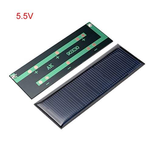 Uxcell® 5Pcs 5.5V 60Ma Poly Mini Solar Cell Panel Module Diy For Light Toys Charger 90Mm X 30Mm #TOP1