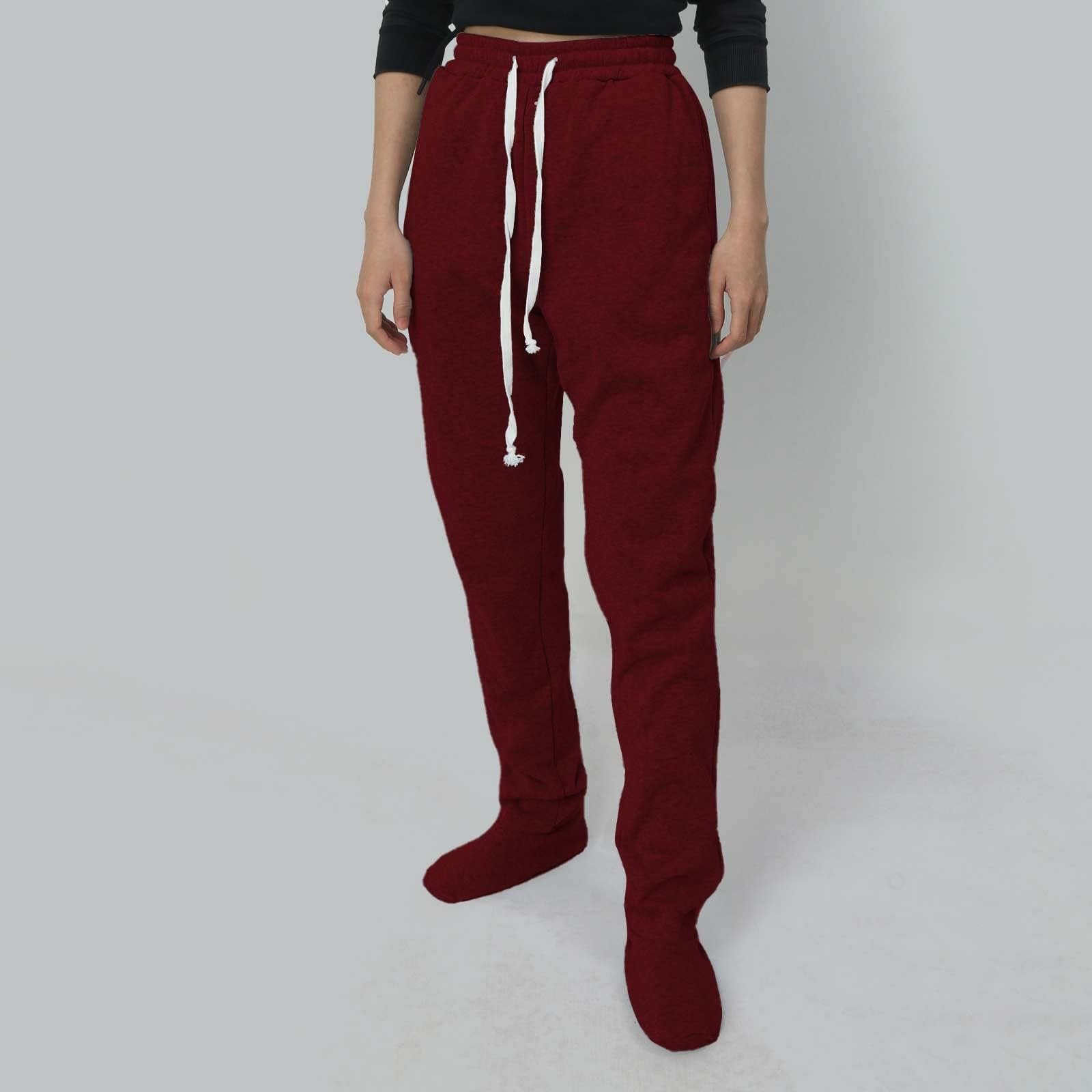 Jogginghose Damen Warme Sporthose Frauen Thermohose Freizeithose Trainingshose Elastischem Bund Kordelzug Sweatpants Bequeme Winterhose Thermo Yogahose Fitness Hosen High Waist Laufhosen