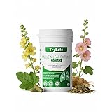 TrySafe 5-in-1 350mg Mullein Leaf Extract for Lungs - Blend with 200mg NAC, 200mg Medicine Hollyhock, 130mg Quercetin, 100mg Bromelain - Lung & Bronchial Cleanse* - Respiratory Health Support*