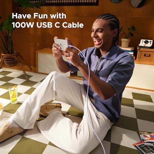 UGREEN Uno USB C to USB C Cable 100W Fast Charging Cable Type C Charging Cord with LED Display for iPhone 17/17 Air/17 Pro/17 Pro Max/16, MacBook Pro/Air, iPad Pro/Air, Galaxy S25 Ultra 3.3FT Purple by UGREEN - Image 8