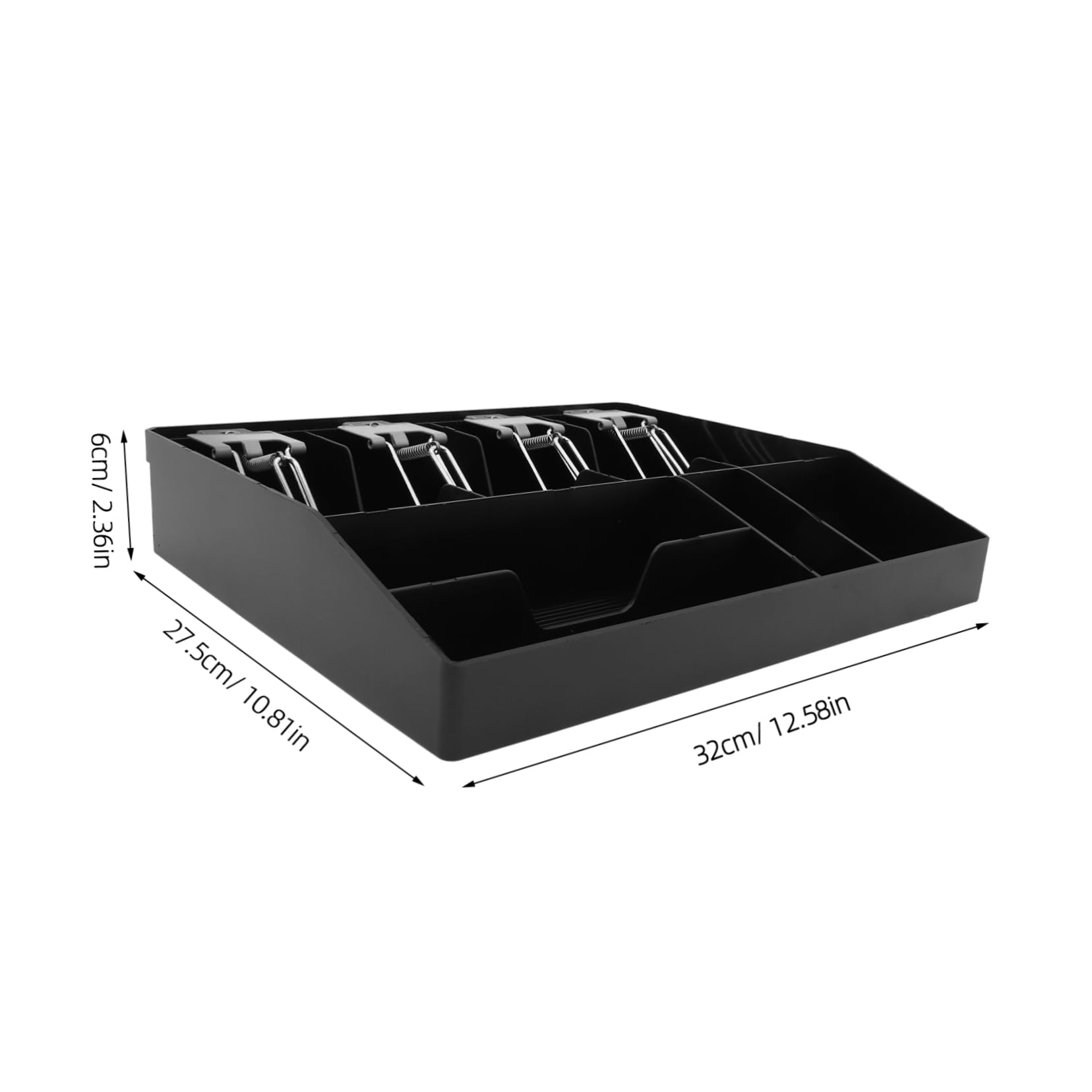 DOITOOL Caja Registradora Con Múltiples Compartimentos Organizador De Caja De Dinero Para Tienda Cajón Mostrador De Material Resistente Para Supermercado