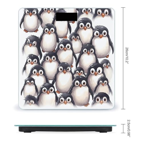 Báscula de baño digital con diseño de pingüinos bebé miniatura 2