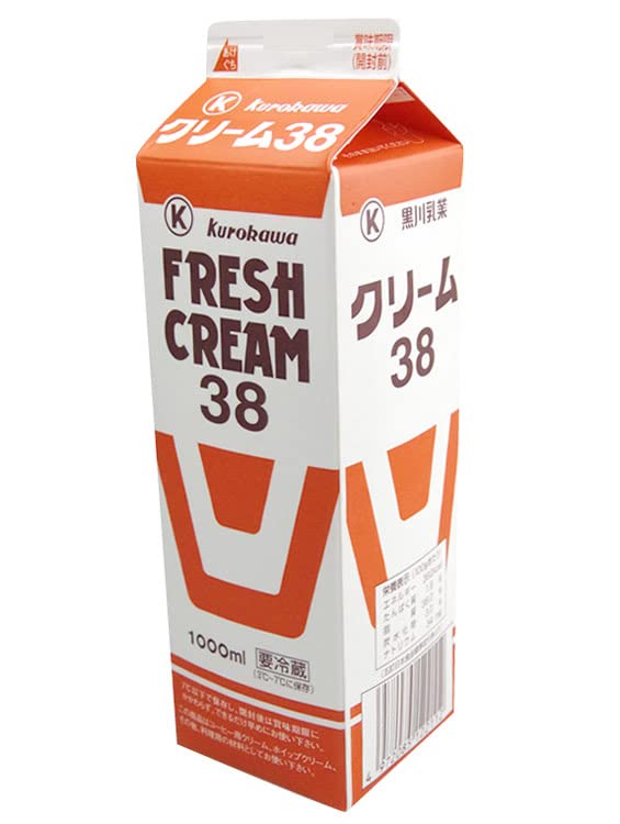 Amazon | kurokawa 38％生クリーム 1000ml×2本【業務用】□黒川乳業