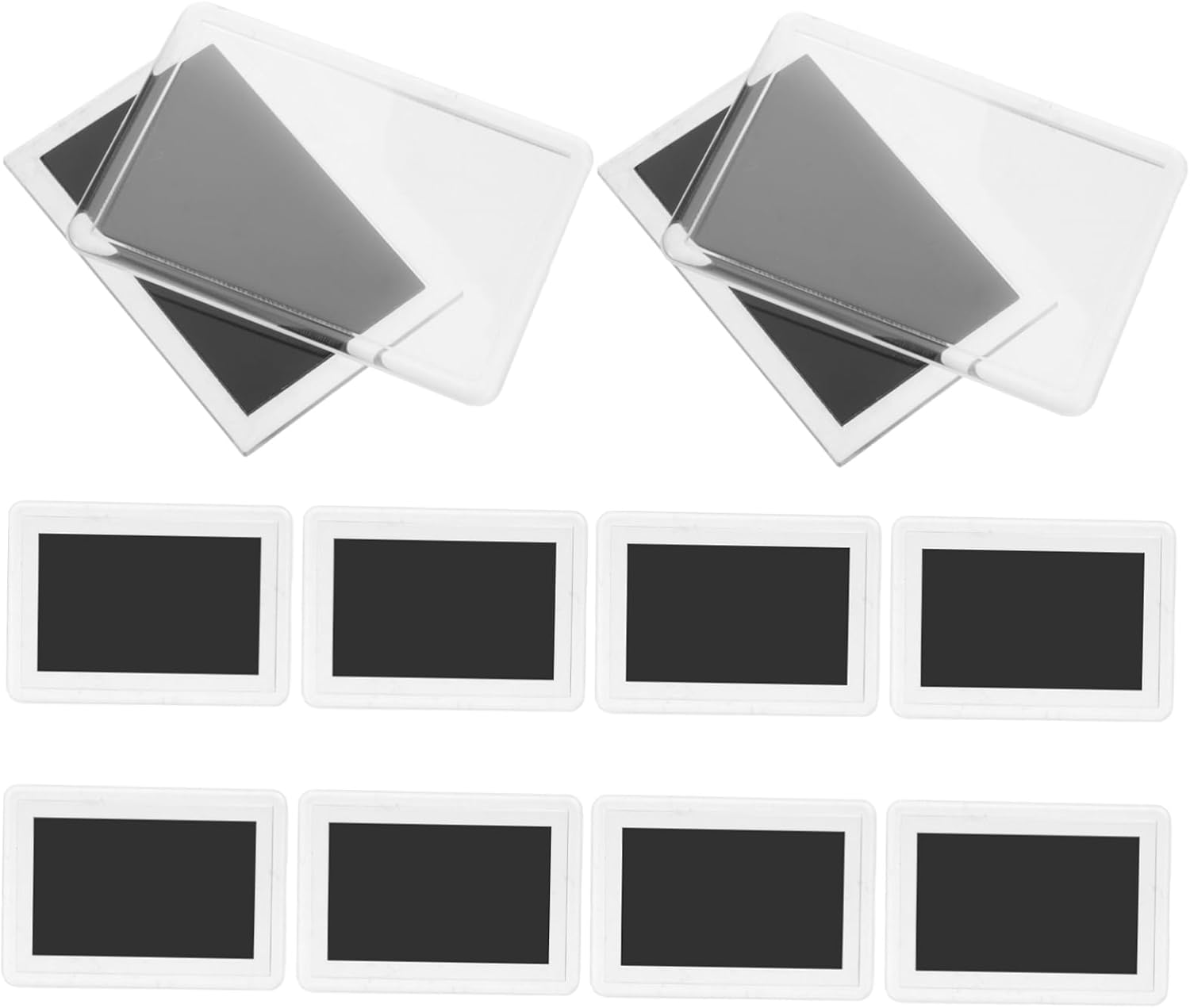 PRETYZOOM 5sets Magnetic Frames for Refrigerator Blank Photo Holders Easy Insert Design for Home Office Decor Sturdy Easy to Clean 10pcs*5