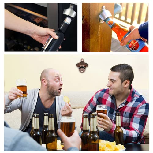 Anslyqa 16 Pcs Wall Mounted Bottle Opener Vintage Beer Bottle Opener With Screws For Bars Ktv Hotels Homes,(Bronze) #TOP5
