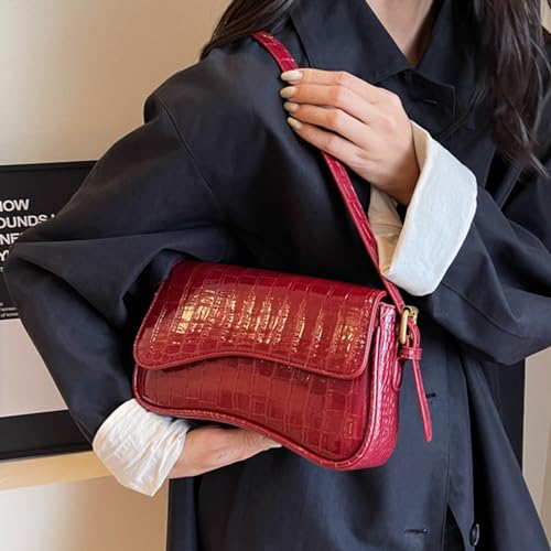 Image of Small Shoulder Bag for women,Crossbody Purses,Leather Tote Handbag Clutch Hobo Purse,with Zipper Closure for Women