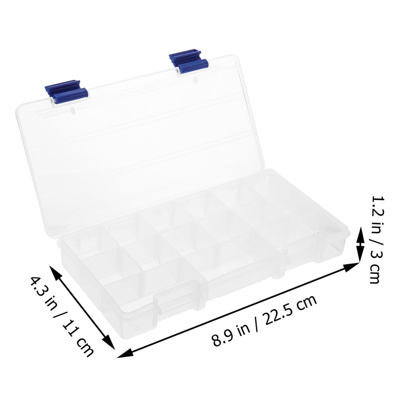 VINTORKY Fishing Tackle Storage Box Removable Lure Organizer Portable Plastic Bait Case for Easy Access Durable Fishing Gear Storage