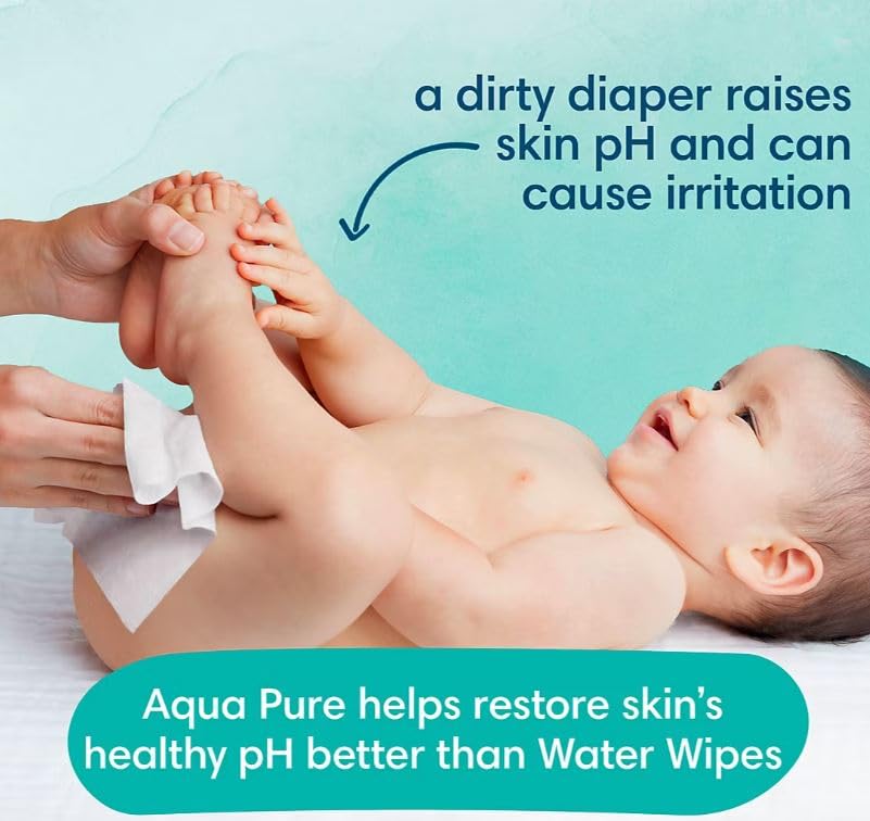 Aqua Sensitive Baby Wipes with Pop-Top, Fragrance-Free, 56 Wipes per Pack, Pack of 3 (168 Total Wipes) image 2 of 4 B0FHSL14M8