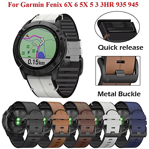 Bracelet cuir silicone Garmin Fenix idéal du bureau au sport - 3