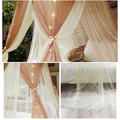 Asdfgh Encryption Double Layer Princess Bed Canopy, Thicken Kids Mosquito Netting Lace Dome Bed Canopy Netting Keeps Away Insects & Flies-B 150X200Cm(59X79Inch) #TOP2