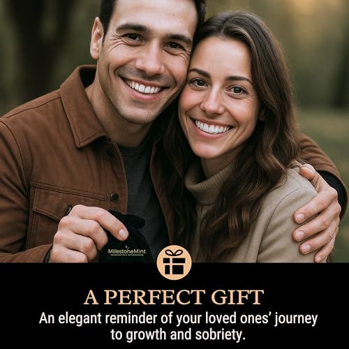 affirmation sobriety coin gift set  tree of life aa chip medallion with token capsule stand amp card  sobriety gifts for anniversary month amp year for men amp women in recovery 1 year