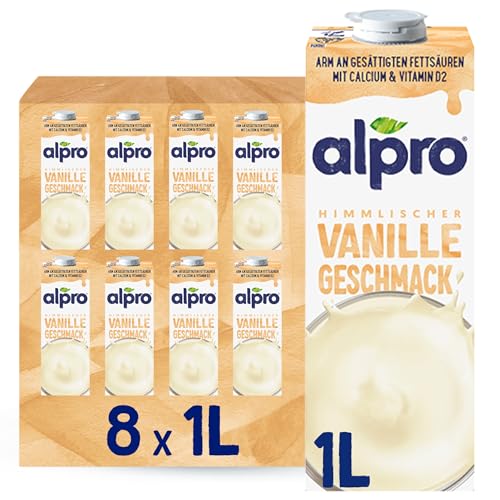Alpro Sojadrink Vanille Pflanzlicher Drink Vegan 8x1L