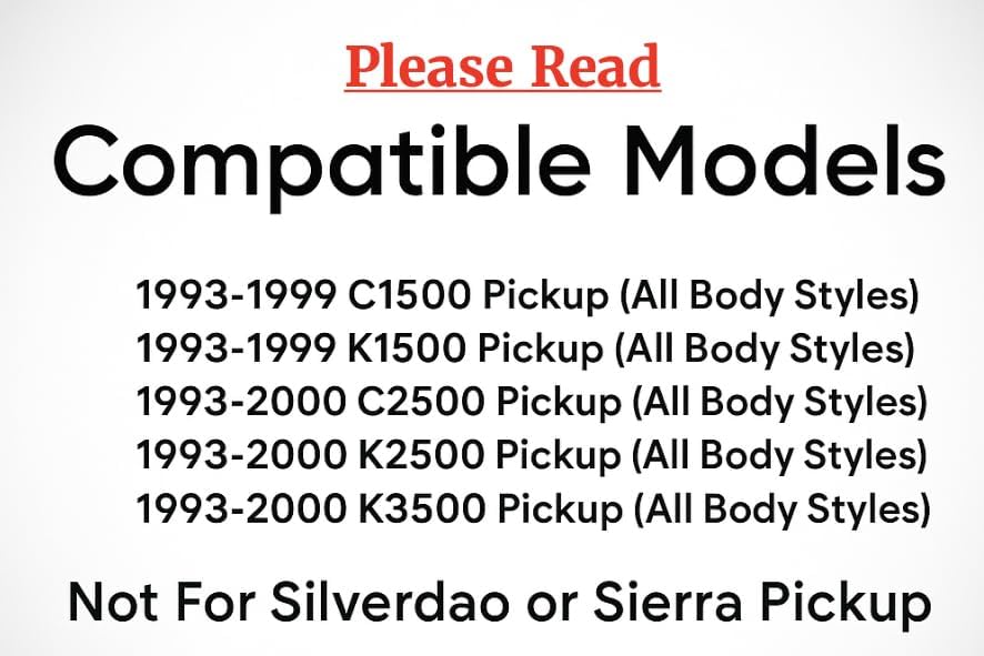 Passenger Right Side Front Door Window Door Glass Compatible with Chevrolet Pickup/GMC Pickup C1500 K1500 1993-1999 Models/ C2500 CK2500 C3500 K3500 1993-2000 Models