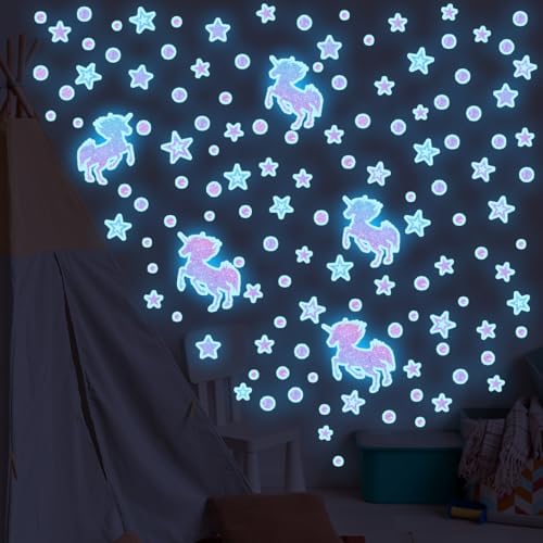 Vinilos Decorativos de Unicornio Luminosos Azul miniatura 4