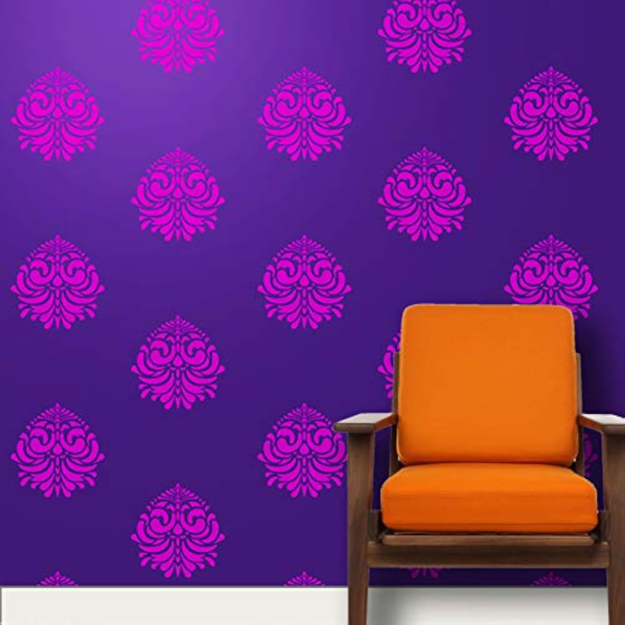 DECORZE Motif Wall Paintings Stencil, Size 30x40 cm