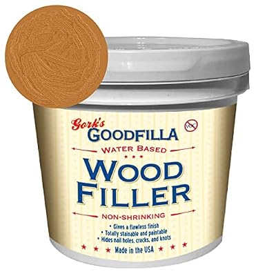 Goodfilla Red Oak, 1 Gallon (13.5lbs) Wood and Grain Filler, Stainable, Sandable, Zero Waste, Non-Toxic, USA Made