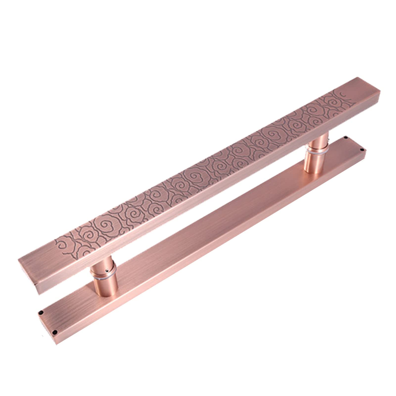 Gthtuhfd Pink Pull Push Shower Kitchen Door Pulls Door Handle H Shape Sliding Door Handle With Cloud Pattern,Traditional Door Pull Push For Wood Glass Metal Doors,-60Cm/23.6