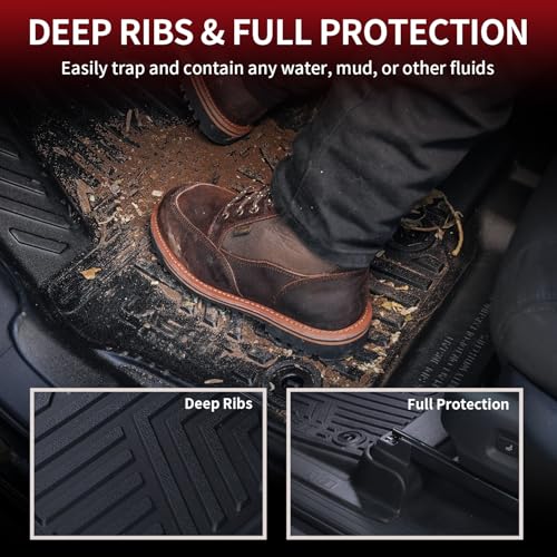 Image of LASFIT Front Floor Mats Fit for Tacoma 2024-2026 (Only Fit Auto Tran) Custom Fit All Weather Protection TPE Floor Liners for Tacoma Accessories Front Row Car Mats (Not Include The 2nd Row Floor mats)