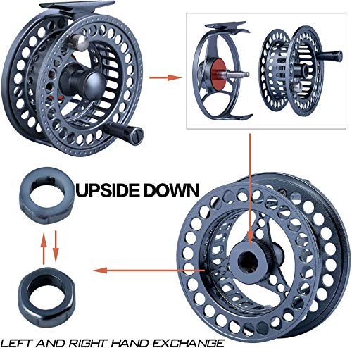 Sougayilang-Angelrute-und-Angelrolle-Combo-4-Stueck-ultra-Gewicht-tragbare-Fliegenrute-und-CNC-gefraeste-Aluminiumrolle-komplettes-Starterpaket-mit-Rutentasche
