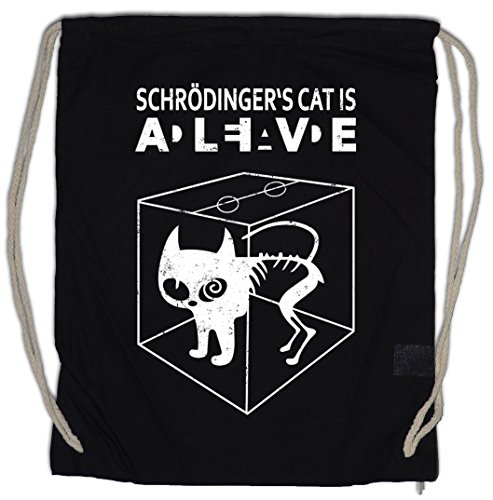 Urban Backwoods Schrödinger's Cat Is Alive Dead II Bolsa de Cuerdas con Cordón Gimnasio