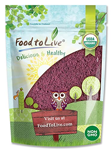 Food to Live Organic Black Elderberry Juice Powder 2 Pounds Non-GMO Made from Raw Dried Berries Unsulfured Vegan Bulk Great for Baking Smoothies Yogurts No Sulphites Contains Maltodextrin