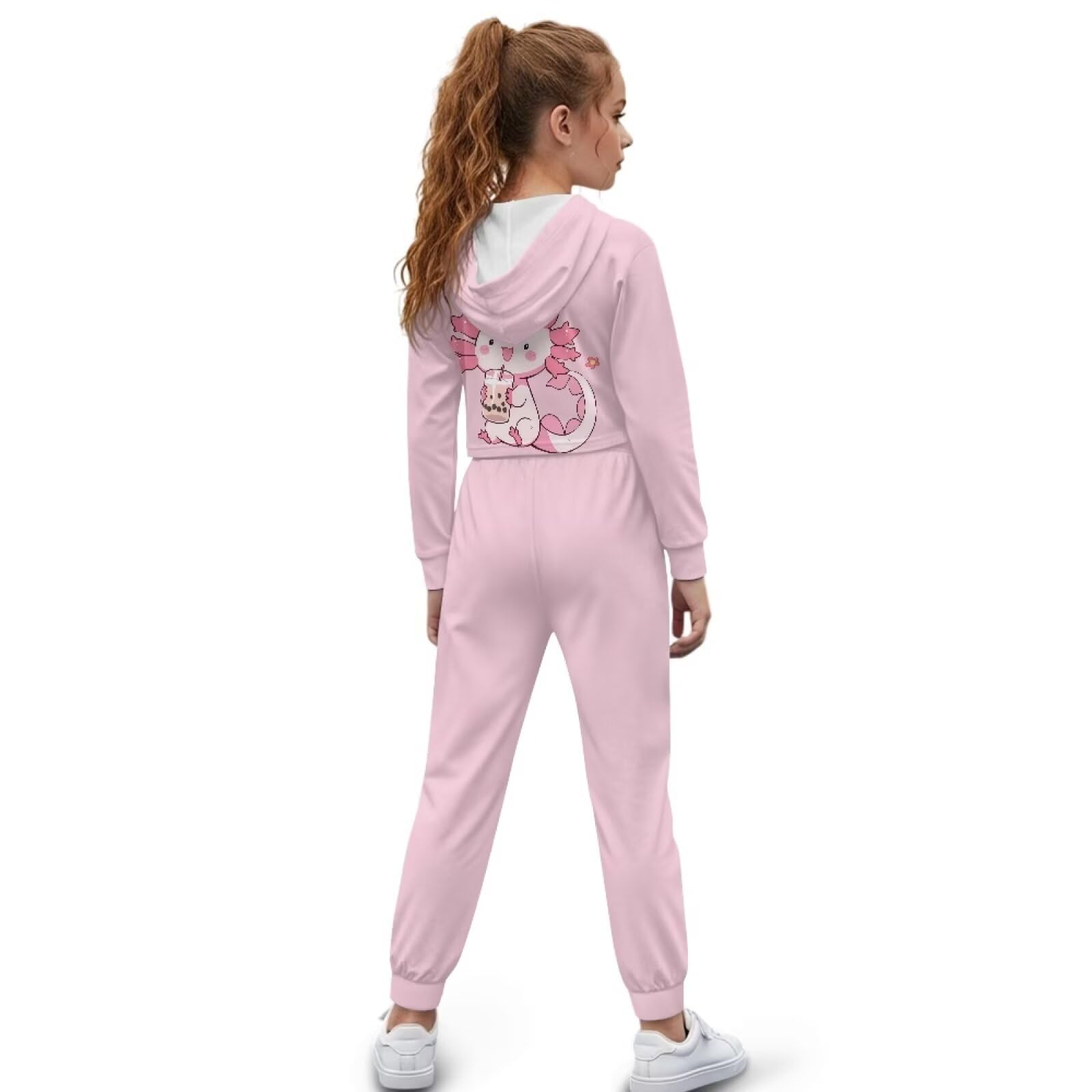 Zestaw bluzy i spodni, sweter z długim rękawem, bluza z kapturem, joggery, dres dla dziewczynek w wieku 3-14 lat