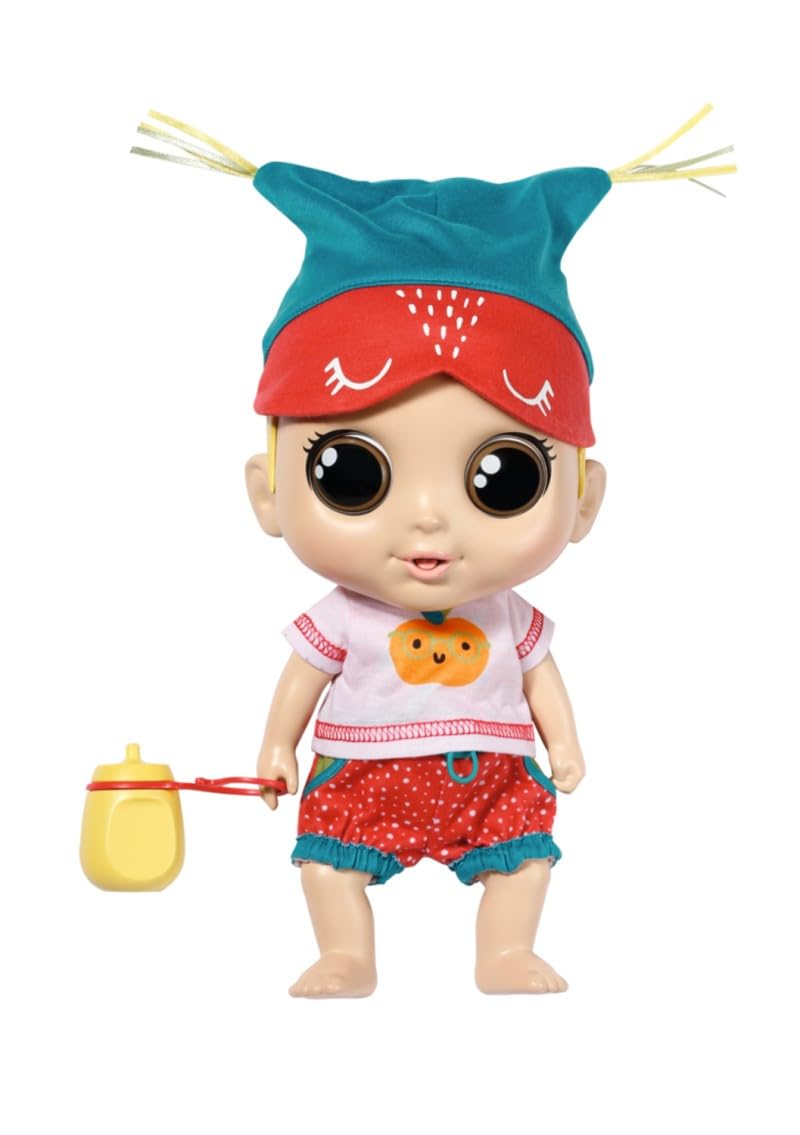 Chou Chou Baby Luca, Yellow Hair Limited Edition 905562 - 30 cm Dolls with Movable Eyes & Arms Sound Effects For Toddlers - Extra Outfit, Hat Dummy - Batteries Required - Suitable from 2 Years