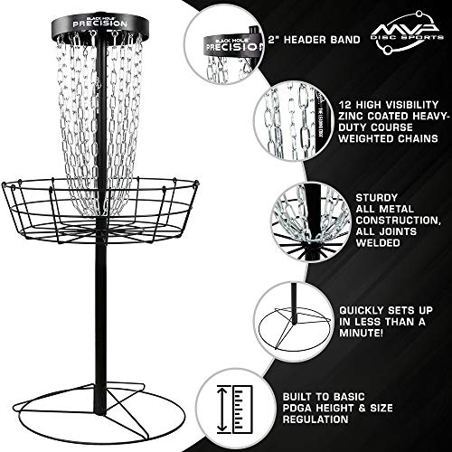 Mvp Disc Sports Black Hole Precision 12-Chain Portable Disc Golf Basket Target #TOP1