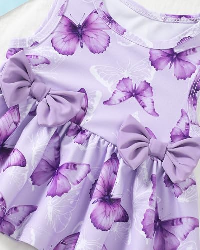 Image of Toddler Girl Swimsuit Baby Girl Bathing Suit Long Sleeve Floral Zipper One-Piece Rash Guard Swimsuit with Hat